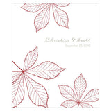 Autumn Leaf Rectangular Label Willow Green