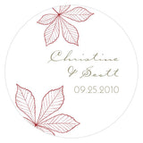 Autumn Leaf Small Sticker Willow Green