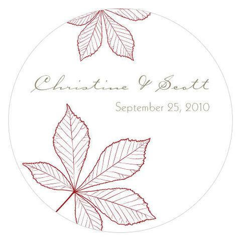 Autumn Leaf Large Sticker Willow Green