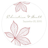 Autumn Leaf Large Sticker Willow Green