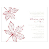 Autumn Leaf Invitation Willow Green
