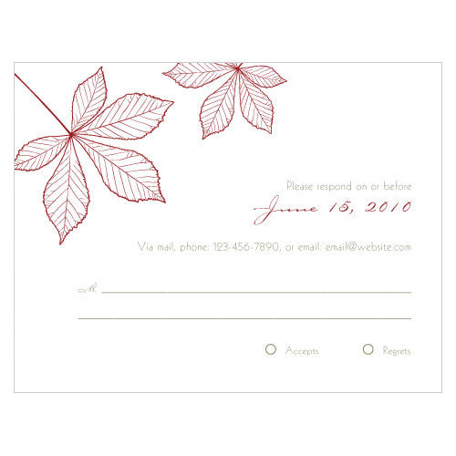 Autumn Leaf RSVP Willow Green