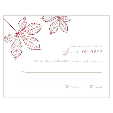 Autumn Leaf RSVP Willow Green