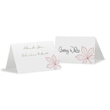 Autumn Leaf Place Card With Fold Willow Green