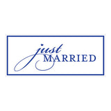 Just Married License Plate Royal Blue