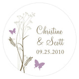 Romantic Butterfly Small Sticker Lavender