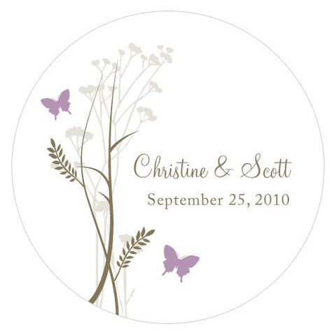 Romantic Butterfly Large Sticker Lavender