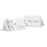 Romantic Butterfly Place Card With Fold Lavender
