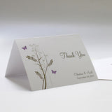 Romantic Butterfly Thank You Card Lavender
