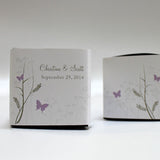 Romantic Butterfly Cube Favor Box Wrap Lavender