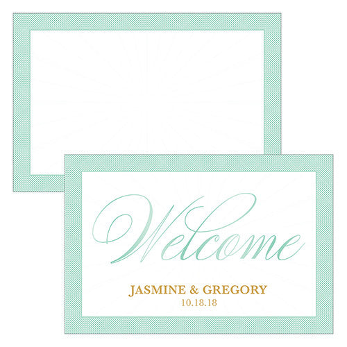 Glitz and Glam Flat Place Card Daiquiri Green