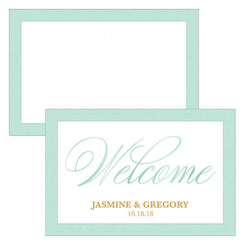 Glitz and Glam Flat Place Card Daiquiri Green