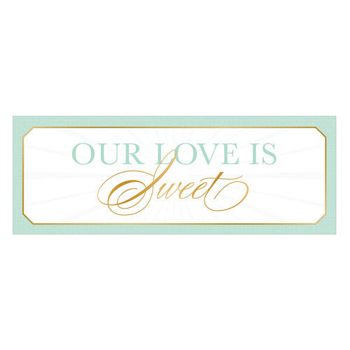 Glitz and Glam Rectangular Sign Set Daiquiri Green