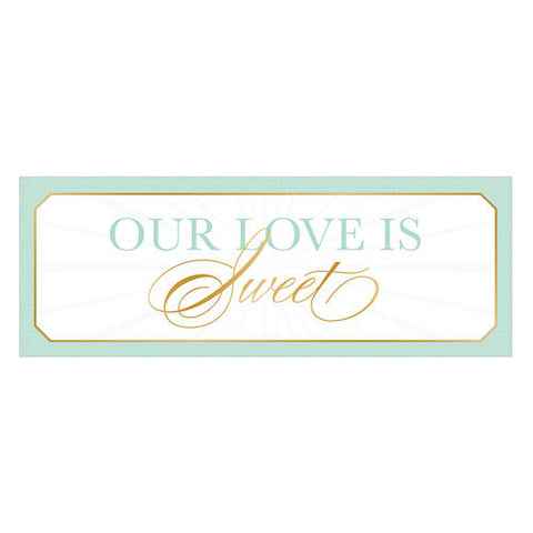 Glitz and Glam Rectangular Sign Set Daiquiri Green