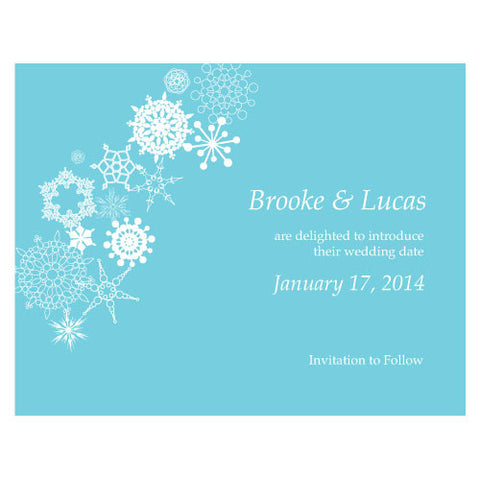 Winter Finery Save The Date Card Red