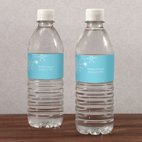 Winter Finery Water Bottle Label Red