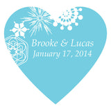Winter Finery Heart Sticker Red