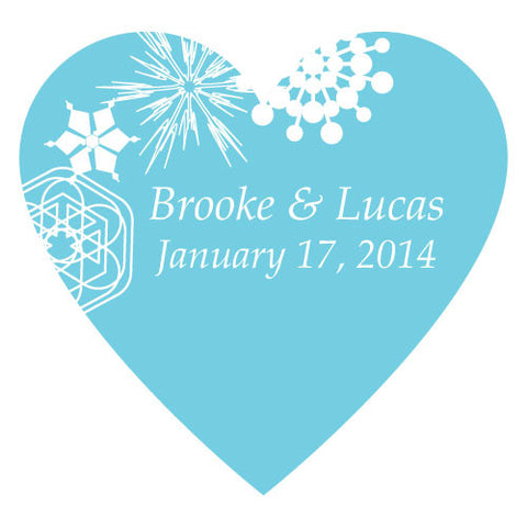 Winter Finery Heart Sticker Red