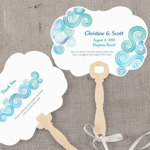 Sea Breeze Personalized Hand Fan