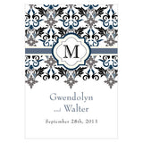 Lavish Monogram Large Rectangular Tag Black