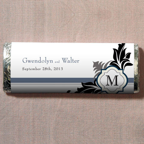 Lavish Monogram Nut Free Gourmet Milk Chocolate Bar Black