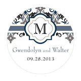 Lavish Monogram Small Sticker Black