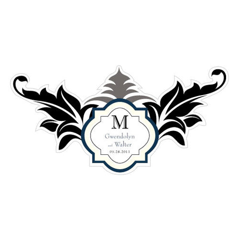 Lavish Monogram Large Cling Black