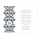 Lavish Monogram Invitation Black