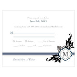 Lavish Monogram RSVP Black