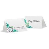 Lavish Monogram Place Card With Fold Black