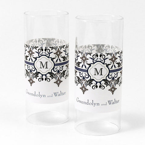 Lavish Monogram Mini Luminary Wrap Black