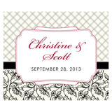 Eclectic Patterns Rectangular Label Classical Green