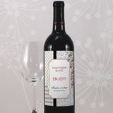 Eclectic Patterns Wine Label Classical Green