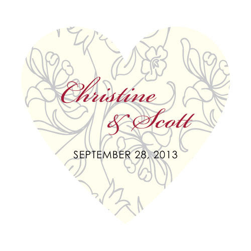 Eclectic Patterns Heart Sticker Classical Green