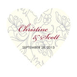 Eclectic Patterns Heart Sticker Classical Green