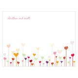 Hearts Note Card Warm