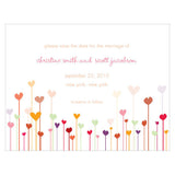 Hearts Save The Date Card Warm