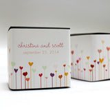 Hearts Cube Favor Box Wrap Red