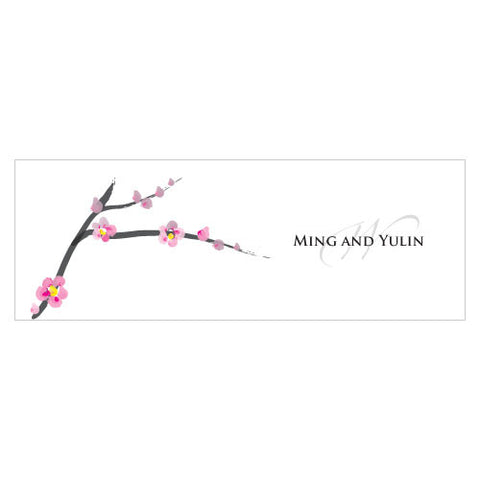 Cherry Blossom Small Rectangular Tag