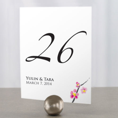 Cherry Blossom Table Number Numbers 1-12