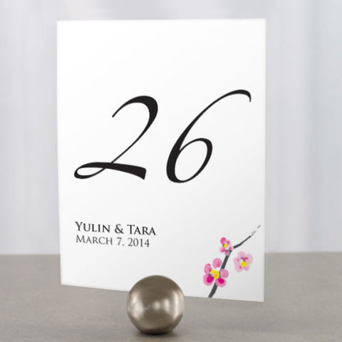 Cherry Blossom Table Number Numbers 1-12