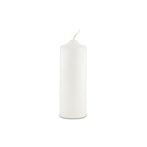 Round Pillar Candles - Small White