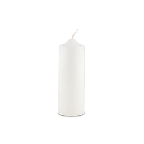 Round Pillar Candles - Small White
