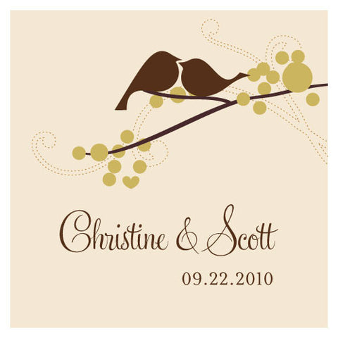 Love Bird Square Tag Winter