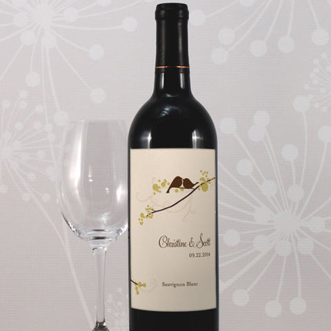 Love Bird Wine Label Winter