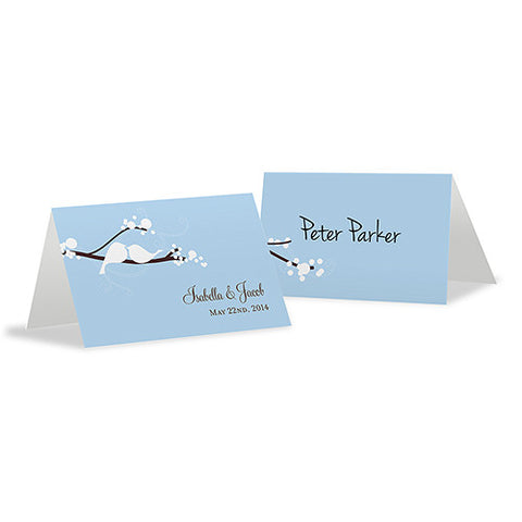 Love Bird Place Card With Fold Winter