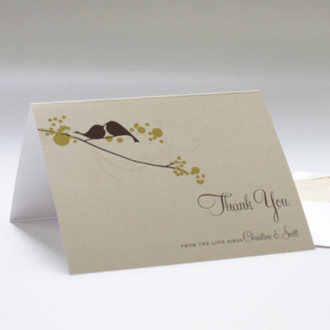 Love Bird Thank You Card Winter