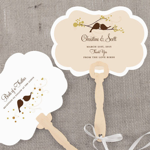 Love Bird Personalized Hand Fan Winter