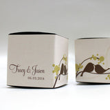 Love Bird Cube Favor Box Wrap Winter