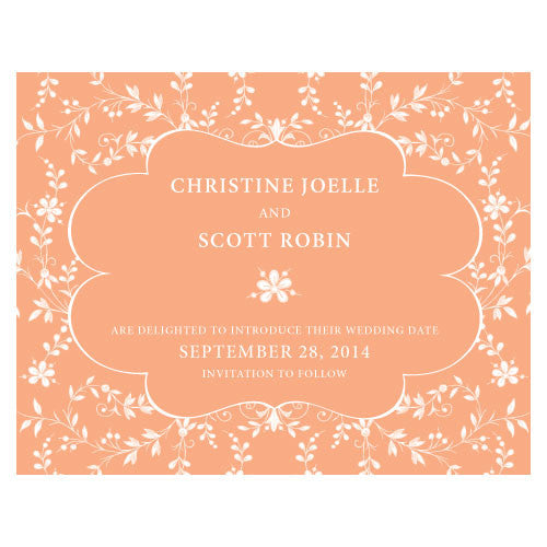 Forget Me Not Save The Date Card Lavender